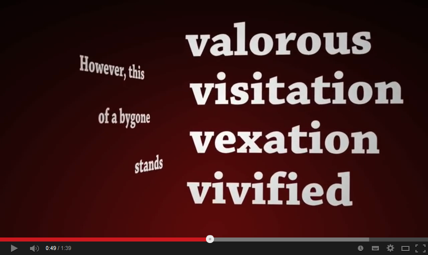 V for Vendetta Kinetic Typography